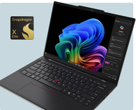 Snapdragon X Elite badge with laptop