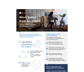Infographic on remote work using Windows 10