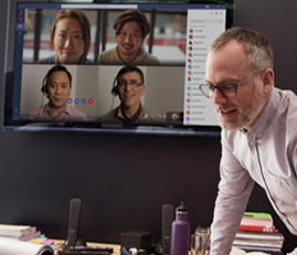 man on a zoom call